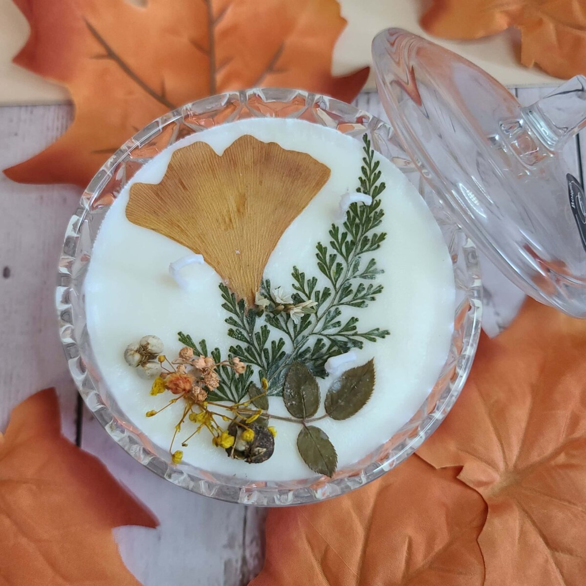 Bougie Little Garden - Bougie artisanale Bougies Fleuries faite main en Sud-Gironde