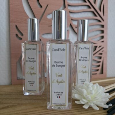 Brume de Songe – Vent d&rsquo;Azalée - Bougie artisanale Parfum linge de maison faite main (3)
