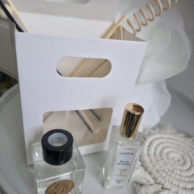 Coffret  » Vanille Orchidée » - Bougie artisanale Parfum d'intérieur faite main (3)