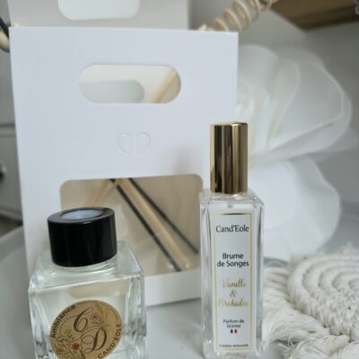 Coffret  » Vanille Orchidée » - Bougie artisanale Parfum d'intérieur faite main (2)
