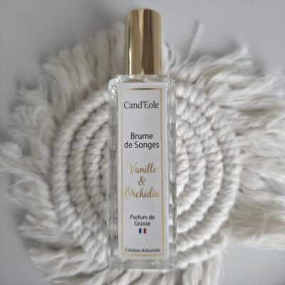 Brume de Songe – Vanille & Orchidée - Bougie artisanale Parfum linge de maison faite main