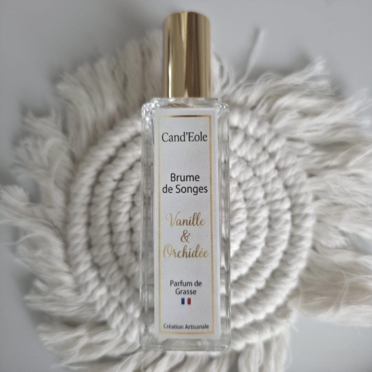 Brume de Songe – Vanille & Orchidée - Bougie artisanale Parfum linge de maison faite main