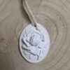 Médaillon Parfumé en Plâtre « Rose Éternelle » – Vanille Orchidée - Bougie artisanale Parfum d'intérieur faite main en Sud-Gironde