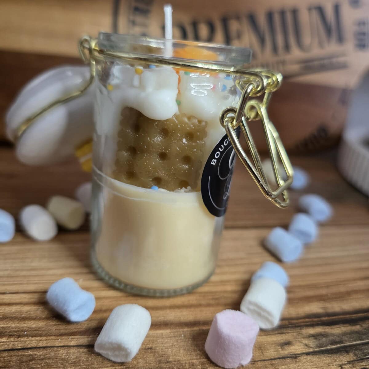 Bougie Tiny Candle, bocal gourmand à la vanille ice cream