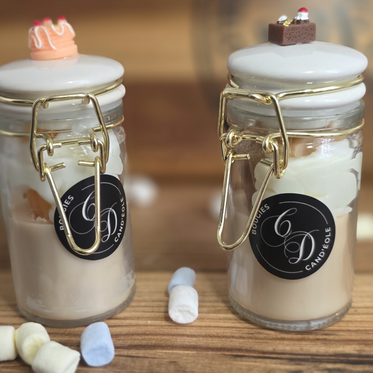 Bougie Tiny Candle Brioche, bocal gourmand