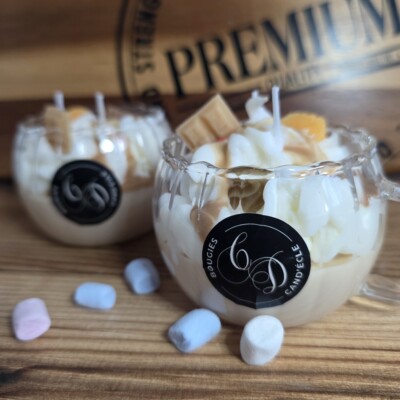 Bougie Mignardise Brioche, petite pâtisserie en cire
