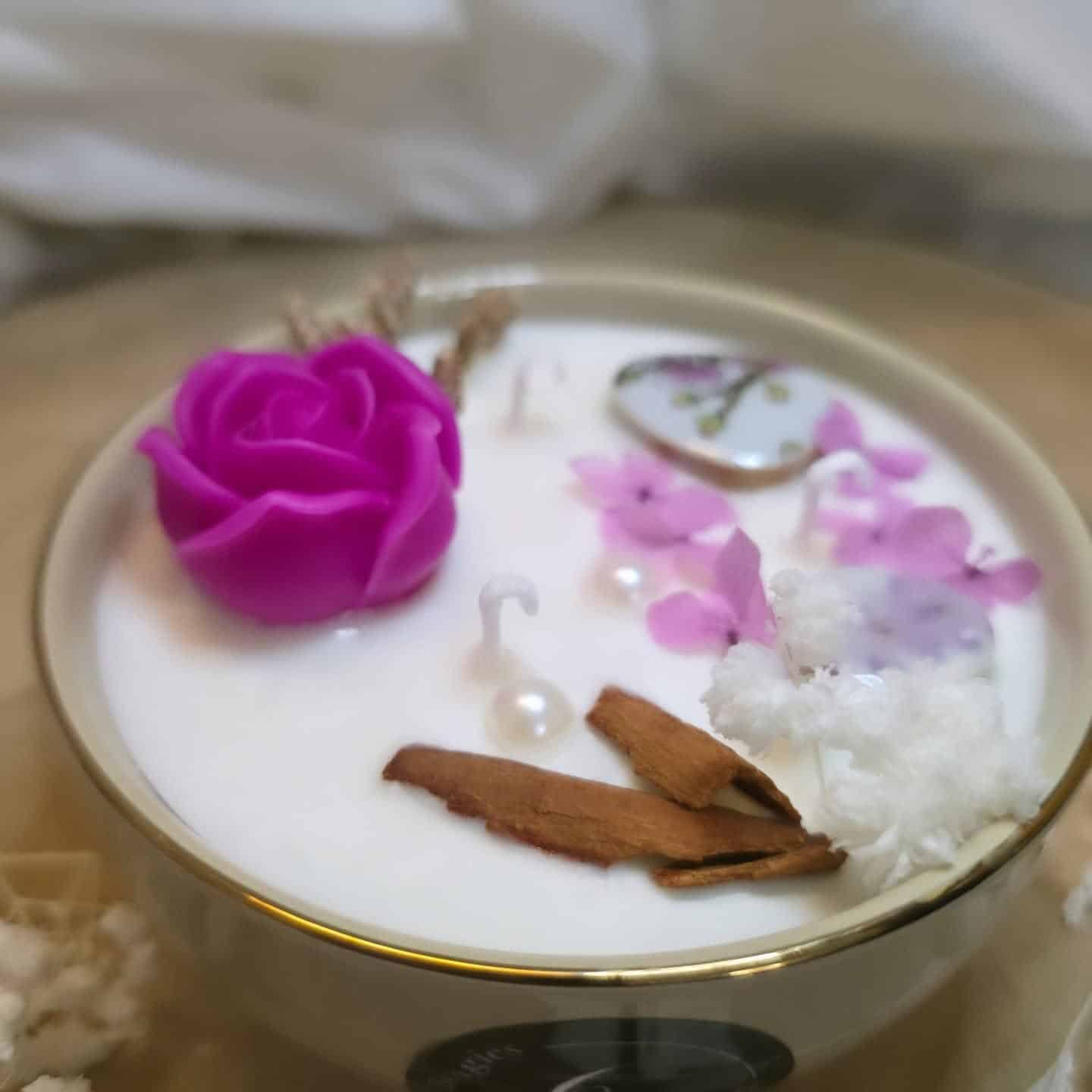 Bougie Eclat de rose & Perle (3)