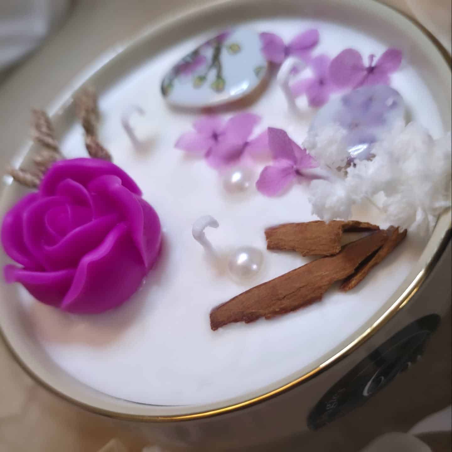 Bougie Eclat de rose & Perle (4)